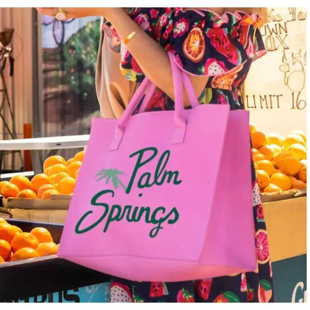 Palm Springs LA/TG Vegan Leather‎ Pink Palm Springs Tote 🌴